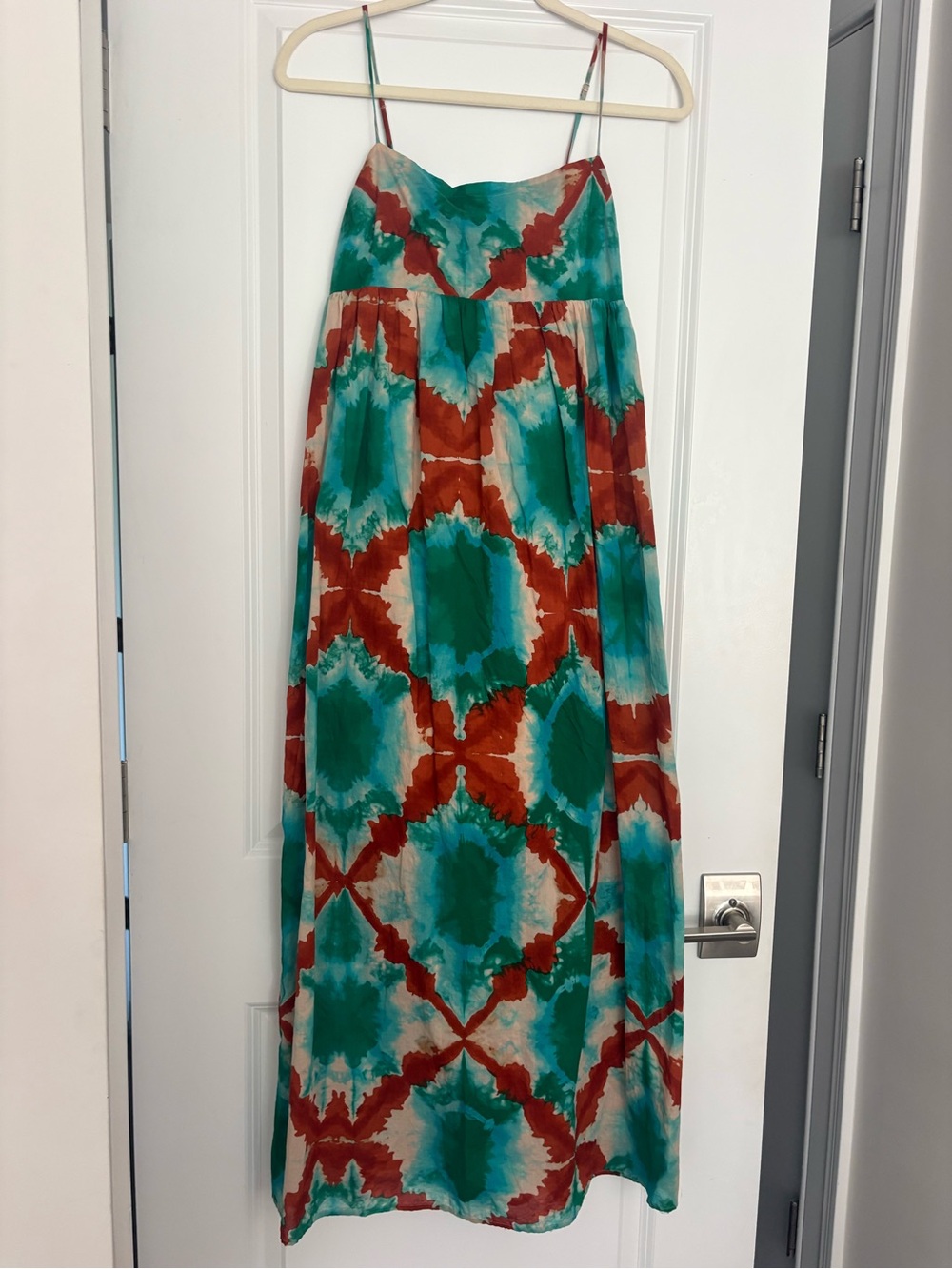 Rails Teal & Rust Tie-Dye Maxi Skirt